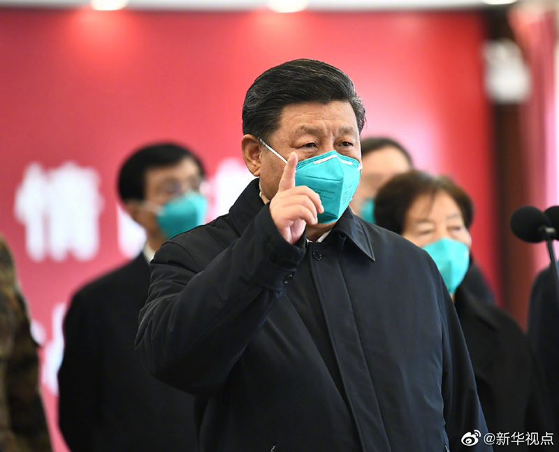 習(xí)近平考察火神山醫(yī)院，看望慰問患者和醫(yī)務(wù)工作者